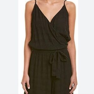 New! Michael Stars wide legged cropped jumper / jumpsuit in black Large